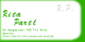 rita partl business card